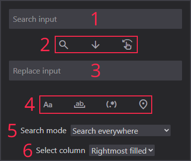 Search Menu Layout